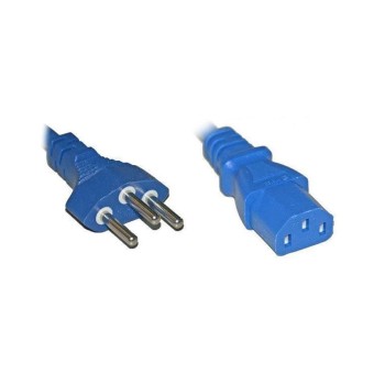 Netzcâble 250V/10A: 2 Meter bleu, T12 Netzstecker et C13 Buchse Netzcâble 250V/10A: 2 Meter bleu, T12 Netzstecker et C13 Buchse