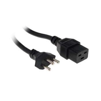 Netzcâble 250V/16A: 2.0 Meter noir, T23 Netzstecker et C19 Buchse Netzcâble 250V/16A: 2.0 Meter noir, T23 Netzstecker et C19 Buchse