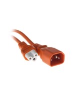Anschlusscâble C14 / C5 2.0 m orange, H05VV-F 3G 1,0mm²