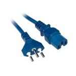Apparatekabel C15/Typ12, 1m, blau, H05VV-F 3G 1.0mm2