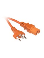 Apparatekabel C15/Typ12, 2m, orange, H05VV-F 3G 1.0mm2