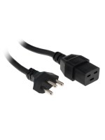 NetzkabeNetzcable T23 - C19, black, 1m cable, H05VV-F 3G1.5mm