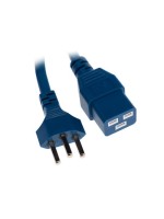 NetzkabeNetzkabel T23 - C19, blau, 5m Kabel, H05VV-F 3G1.5mm
