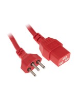 NetzkabeNetzkabel T23 - C19, rot, 1m Kabel, H05VV-F 3G1.5mm