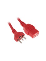 Netzcable T23 - C19, red, 3.6m cable, H05VV-F 3G1.5mm