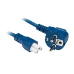 Netzkabel International Schuko 90° - C5, 2.0 m, blau, 3x 1.00 mm2 H05VV-F 3G