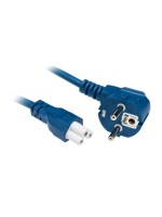 Netzcable International Schuko 90° - C5, 2.0 m, blue, 3x 1.00 mm2 H05VV-F 3G
