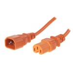 Verlängerungs-Netzcable C14/C15, 3m, orange, H05VV-F3G1.0