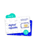 Digital Republic Carte SIM Internet illimité pendant 365 jours – Vitesse moyenne