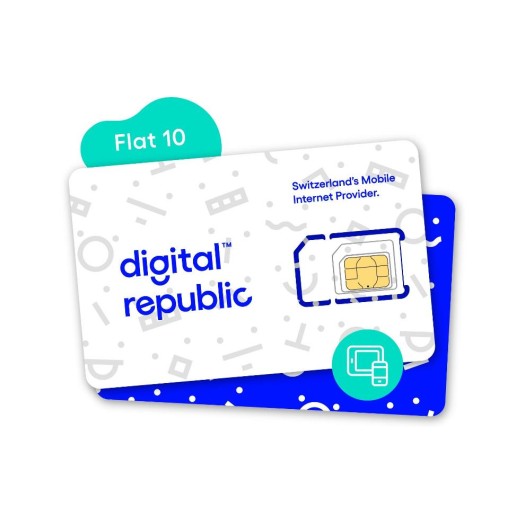 Digital Republic Carte SIM Internet illimité pendant 365 jours – Vitesse moyenne