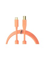 DJ Techtools Chroma USB-C vers USB-B, optimisé pour l'audio, orange fluo, 1,50 m