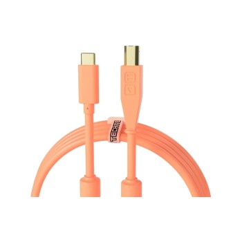 DJ Techtools Chroma USB-C vers USB-B, optimisé pour l'audio, orange fluo, 1,50 m