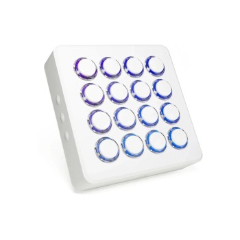 DJ Techtools Midi Fighter Spectra 16 boutons d'arcade, blancs