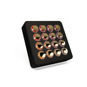 DJ Techtools Midi Fighter Spectra Édition limitée Gold, 16 pads, USB DJ Techtools Midi Fighter Spectra Édition limitée Gold, 16 pads, USB