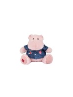 Hippo rosa with Jeansjacke 20cm
