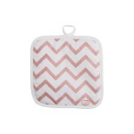 Dr. Oetker Topflappen rosa/grau, Retro Design