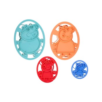 Dr.Oetker Kits d’emporte-pièces Peppa Pig, 4pcs.