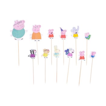 Dr.Oetker Topper pour gâteau Peppa Pig 24 Pièce/s, Multicolore