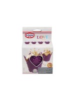 Dr.Oetker Couronnes de muffins « Flexxible Love » Lot de 4 en silicone violet
