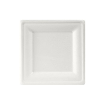 Duni Teller quadratisch 20x20cm, 50 Stk. Bagasse white