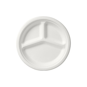 Duni Assiettes jetables 26 cm en 3 parties 50 Pièce/s, Blanc