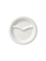Duni Teller Bagasse weiss 22cm 2-geteilt, 50 Stk.