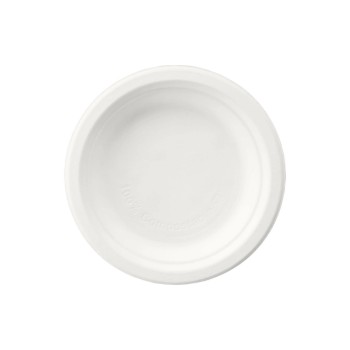 Duni Assiettes jetables Bagasse 15 cm 125 Pièce/s, Blanc