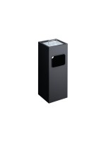 DURABLE Poubelles avec cendrier 17 l, Noir