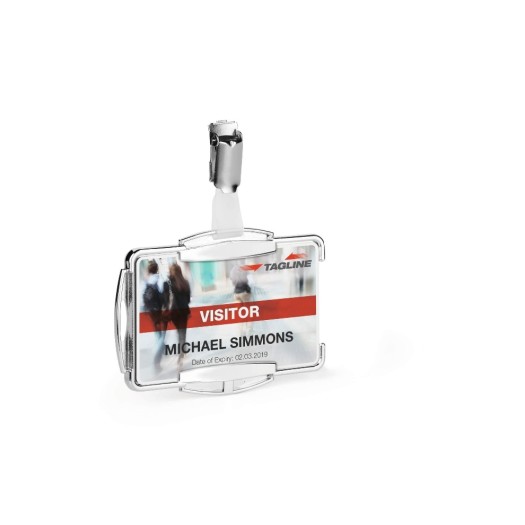 DURABLE Porte-carte RFID Boîte rigide avec clip pour 1 carte d'identité, 10 pièces