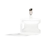 Durable Ausweishalter reXycle Clip, 1, recyceltem PP, 25 Stück, hoch oder quer