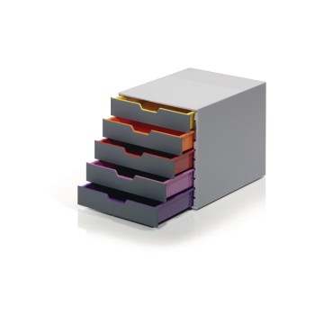 Durable Schubladenbox Varicolor 5, 5 farbige Schubladen, 292x356mm Durable Schubladenbox Varicolor 5, 5 farbige Schubladen, 292x356mm