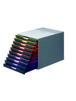Durable Schubladenbox Varicolor 10, 10 farbige Schubladen, 292x280x356mm