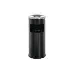 DURABLE Poubelle avec cendrier 17 l, Noir