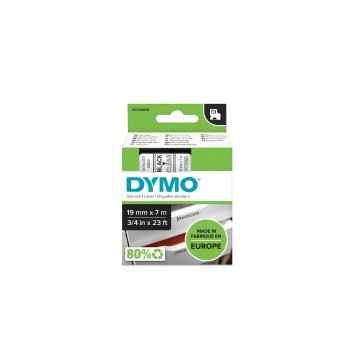 Dymo Schriftband D1, 19mm x 7m, Band:transp, Schrift: noir - pour alle LabelManager Dymo Schriftband D1, 19mm x 7m, Band:transp, Schrift: noir - pour alle LabelManager