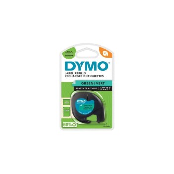 DYMO Ruban d’étiquettes LetraTag Noir sur Vert DYMO Ruban d’étiquettes LetraTag Noir sur Vert