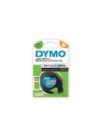 DYMO Ruban d’étiquettes LetraTag Noir sur Argent