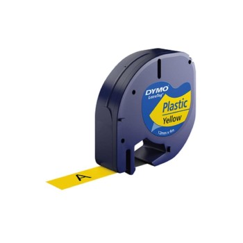 DYMO Ruban d’étiquettes LetraTag Noir sur Jaune DYMO Ruban d’étiquettes LetraTag Noir sur Jaune