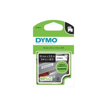 Dymo Band D1,perm. Polyester,19mmx5.5m, Band: white, Schrift: black Dymo Band D1,perm. Polyester,19mmx5.5m, Band: white, Schrift: black