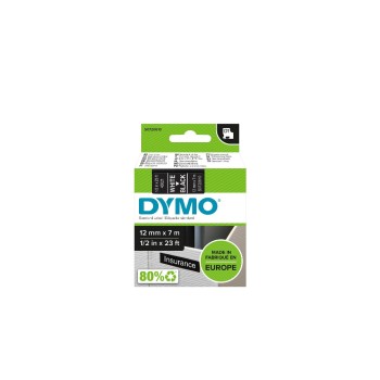 Dymo Schriftband D1, 12mm x 7m, Band: schw., Schrift: blanc - pour alle LabelManager Dymo Schriftband D1, 12mm x 7m, Band: schw., Schrift: blanc - pour alle LabelManager