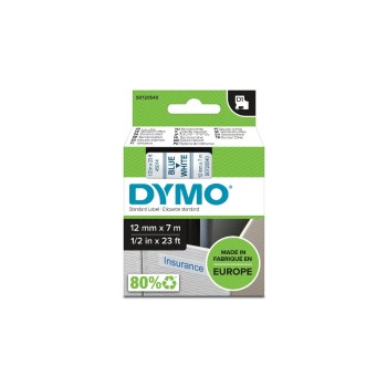 Dymo Schriftband D1, 12mm x 7m, Band: bleu, Schrift: blanc - pour tout LabelManager Dymo Schriftband D1, 12mm x 7m, Band: bleu, Schrift: blanc - pour tout LabelManager