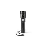 EASYmaxx Lampe de poche rechargeable 3.7 V noir, câble USB inclus