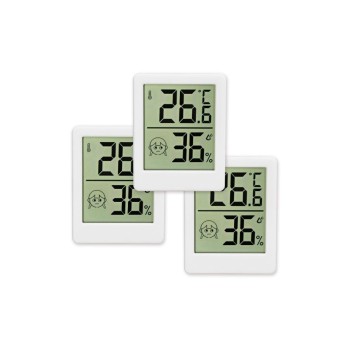 EASYmaxx Thermo- & Hygrometer 3V Weiss, 3er-Set mit Komfortanzeige EASYmaxx Thermo- & Hygrometer 3V Weiss, 3er-Set mit Komfortanzeige