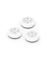 EASYmaxx Lampes à pression LED EASYmaxx blanches, lot de 3