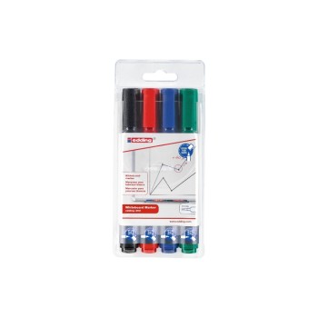 Edding Whiteboard Marker 360 4er Etui, Farben: noir, rouge , bleu, vert