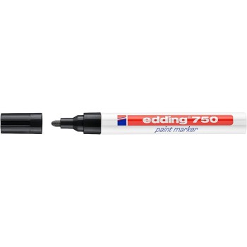 Edding Lackmarker 750 paint marker noir, Inhalt: 1 Stk., avec Rundspitze,