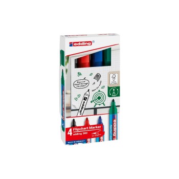 edding Marqueurs pour tableau de conférence Marker 4 pièces