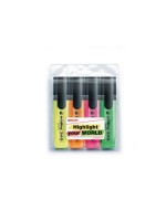 Edding Textmarker 345 4er-Set, jaune, orange, pink, vert