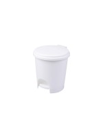 Edi Baur Poubelle à pédale Bagno 3 l, Blanc
