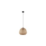 EGLO Leuchten Lampe suspendue DEMBLEBY 1x E27, Noir/Nature