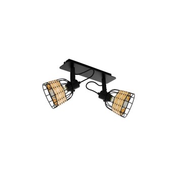 EGLO ANWICK 1 Spot schwarz/natur, exkl. 2x E27 40W